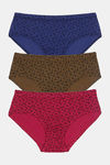 Rosaline Pure Cotton Full Coverage Heart n Circle Panty (Pack of 3) — thumbnail 4